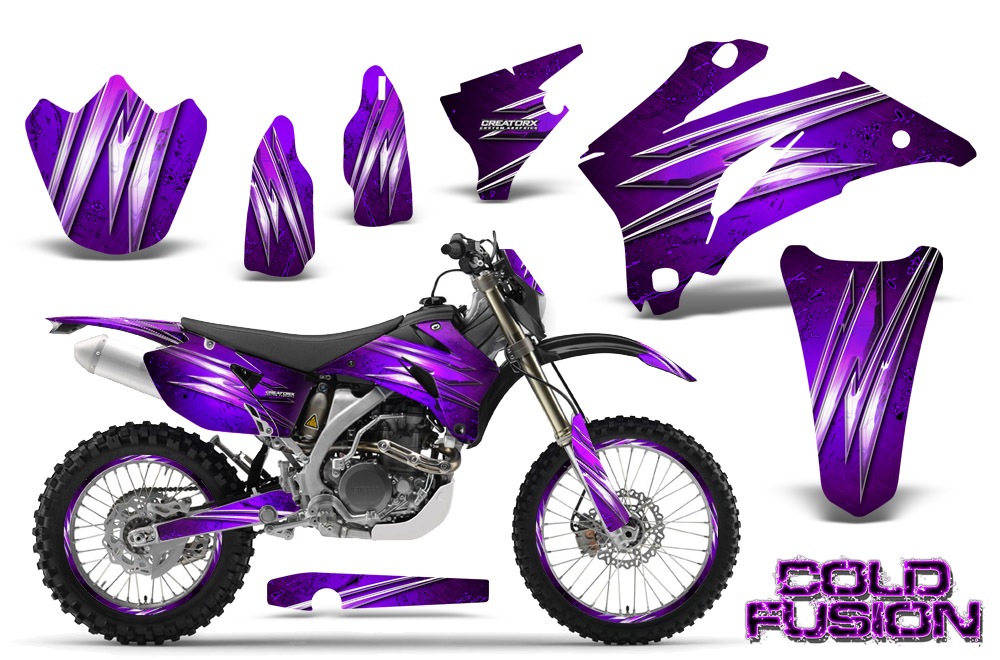 Yamaha WR 250-450 07-10 Graphics Kit Cold Fusion Purple NP Rims
